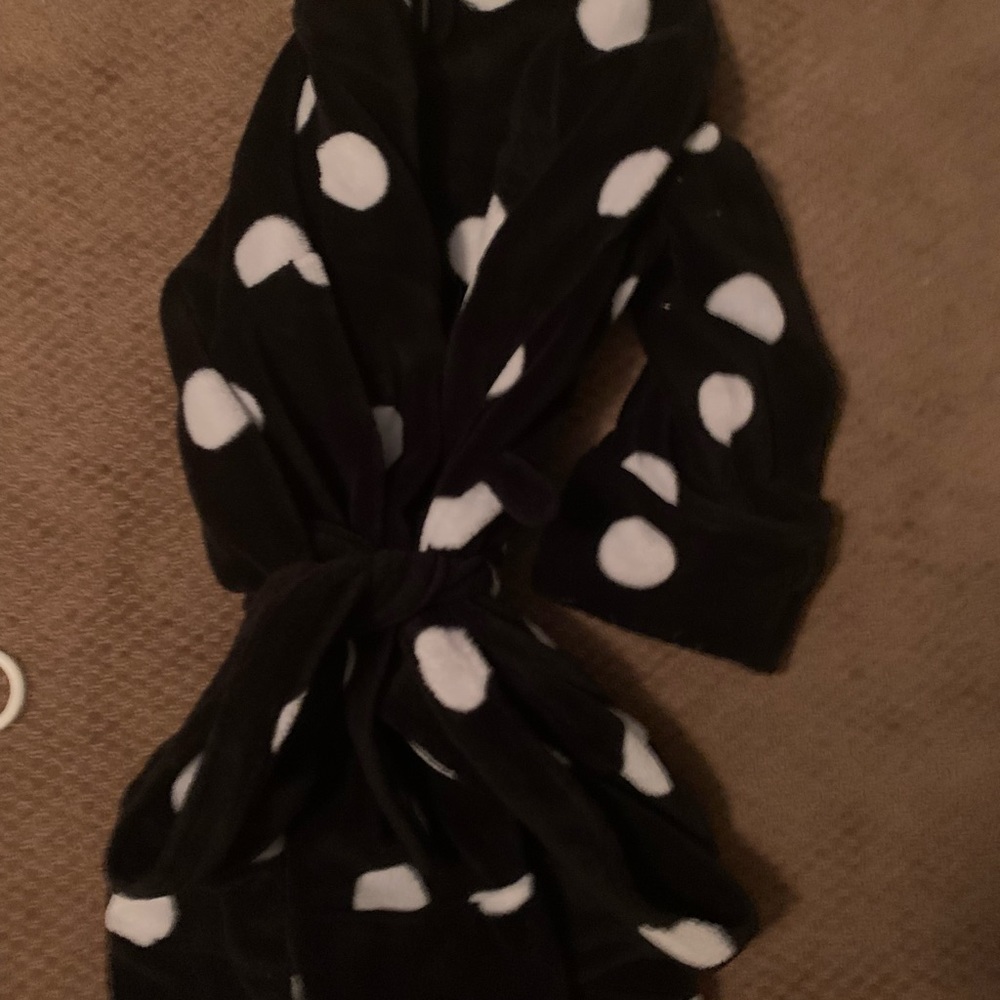 Polka dot pink robe